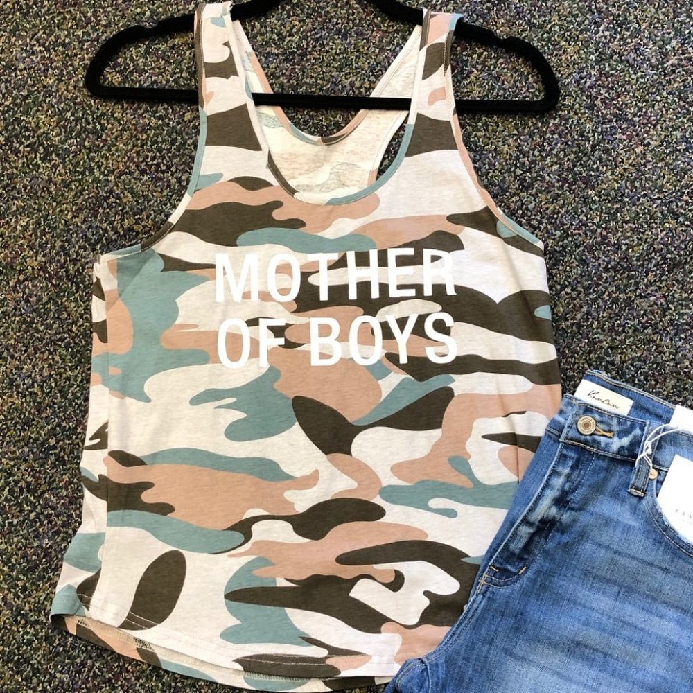 SALE 🌻 Graphic Print Mother of Boys Tank Top